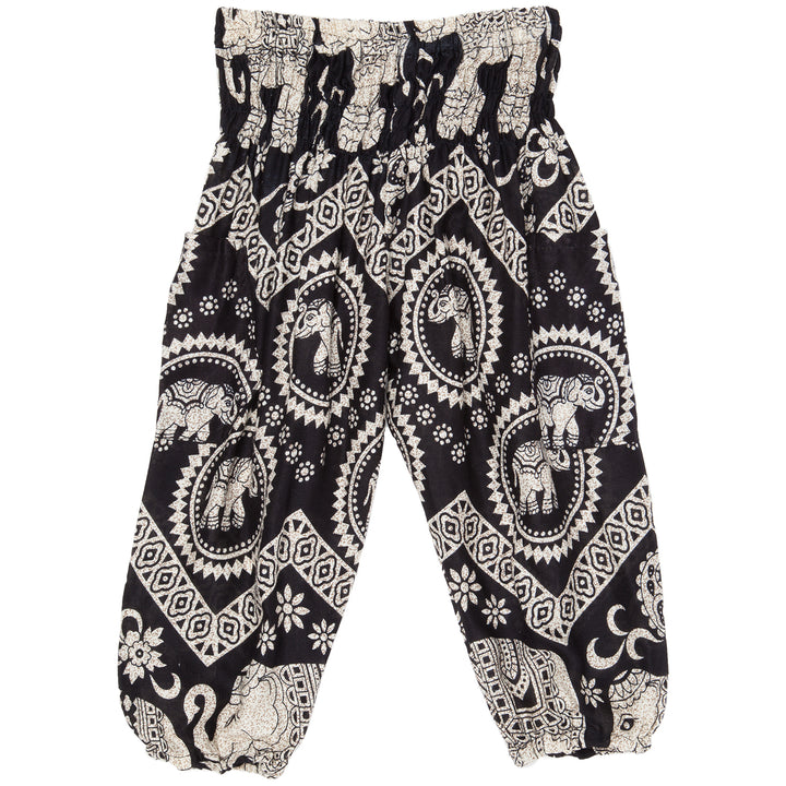 The Elephant Pants Black Diamond Harem Pants - Little Girls' Black