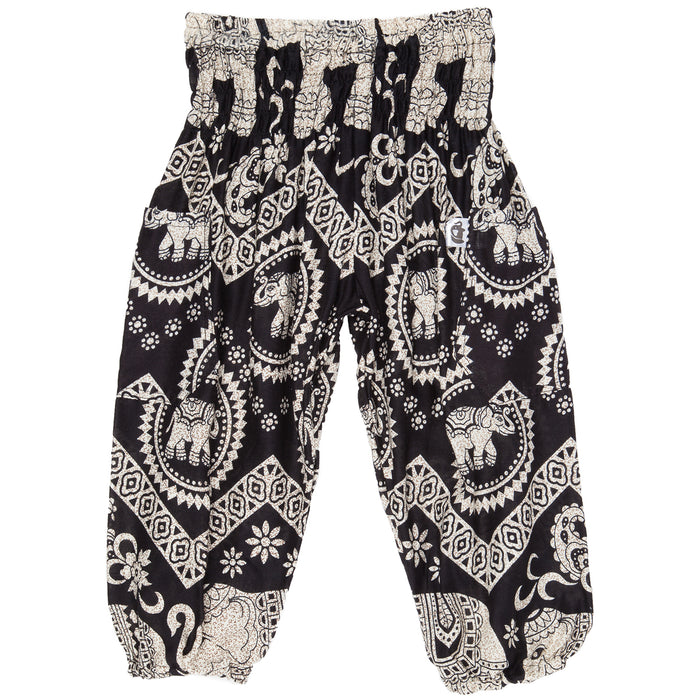 The Elephant Pants Black Diamond Harem Pants - Little Girls' Black