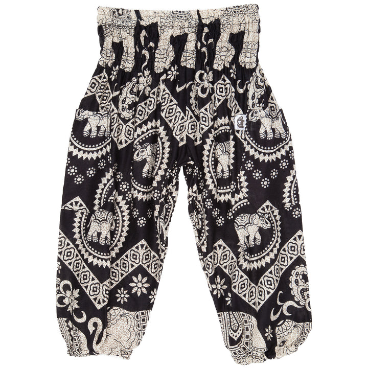 The Elephant Pants Black Diamond Harem Pants - Little Girls' Black