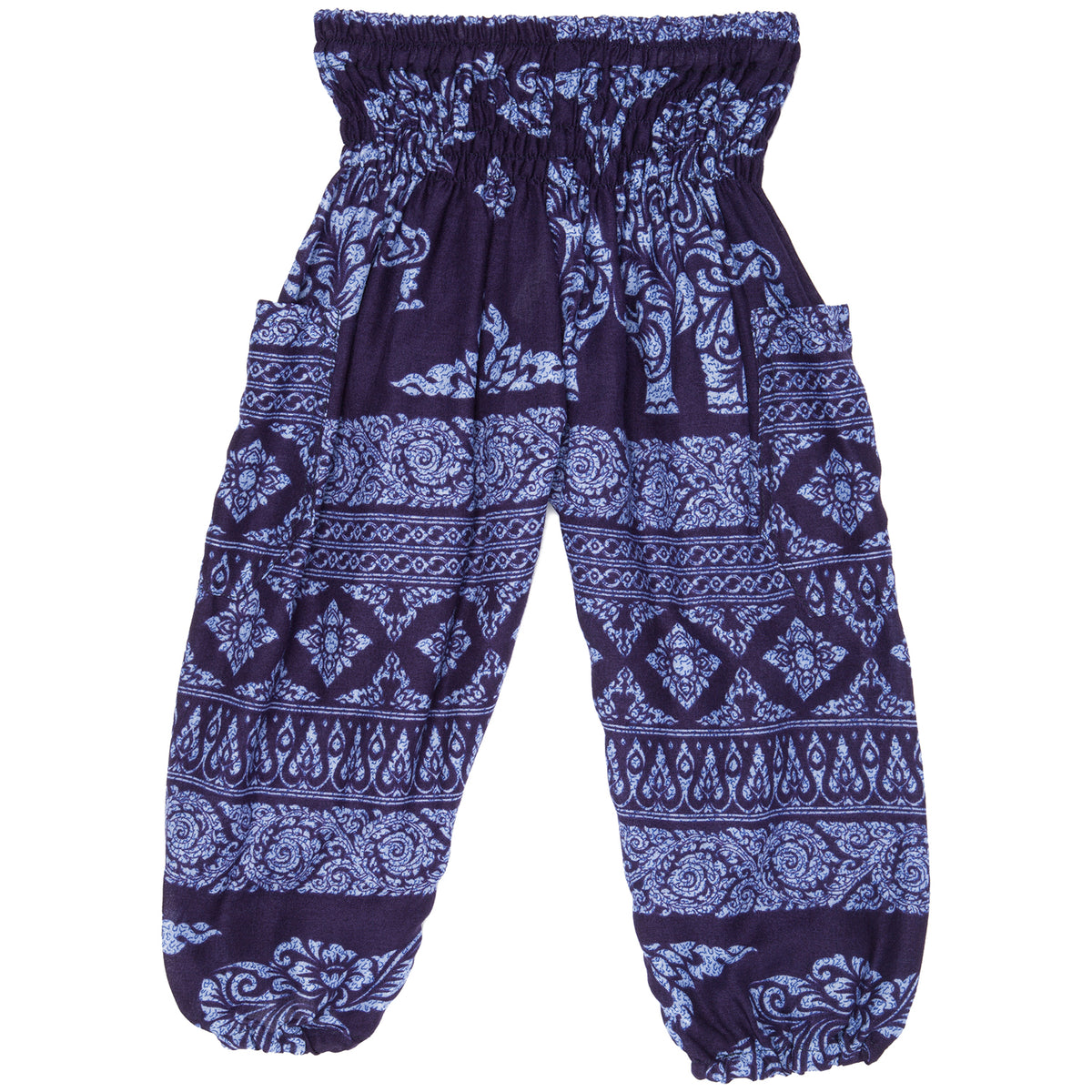 The Elephant Pants Olare Harem Pants - Little Girls' Navy