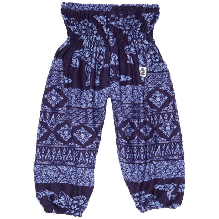 The Elephant Pants Olare Harem Pants - Little Girls' Navy