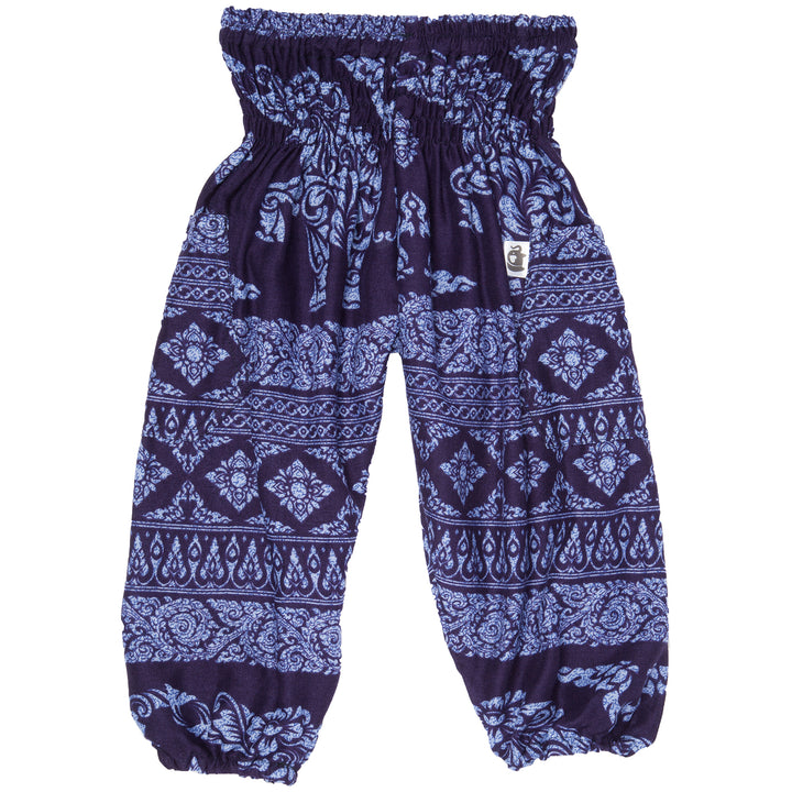 The Elephant Pants Olare Harem Pants - Little Girls' Navy