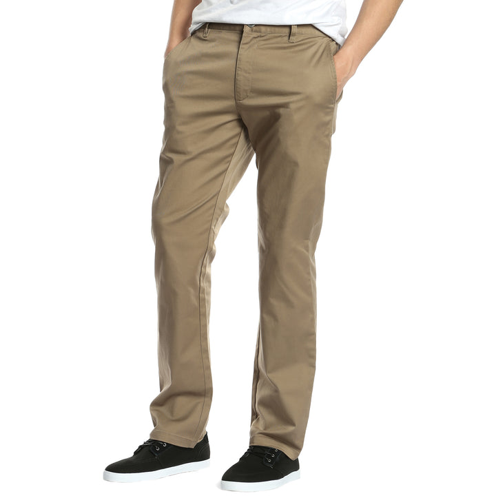 RVCA The Weekend Stretch Chinos Dark Khaki Front View