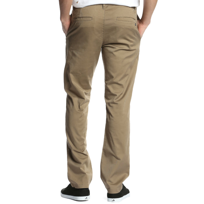 RVCA The Weekend Stretch Chinos Dark Khaki Back View