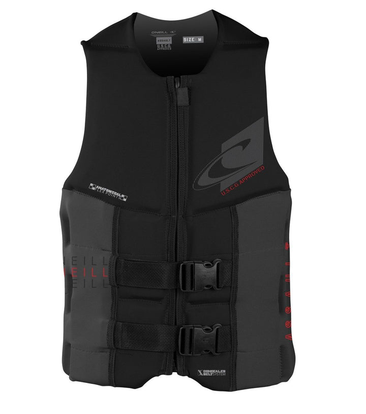 O'Neill Assault LS USCG Wakeboard Vest Black/Black