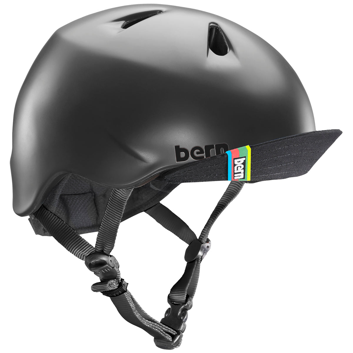 Bern Nino Bike Helmett w/Flip Visor - Little Boys' Matte Black