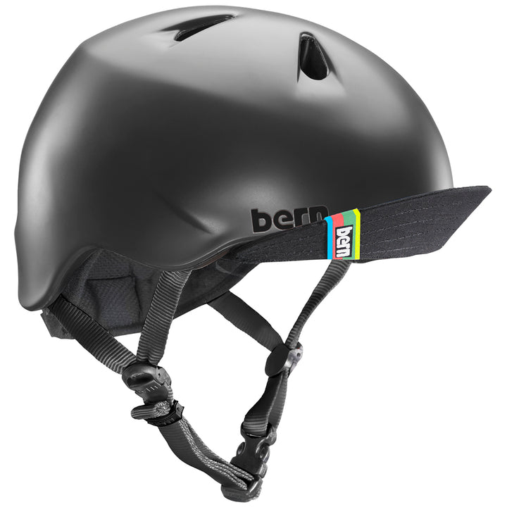 Bern Nino Bike Helmett w/Flip Visor - Little Boys' Matte Black