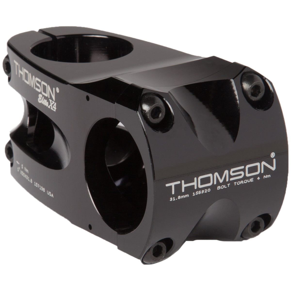 Thomson Elite X4 Mountain Stem, +/- 0 degree 31.8 1-1/8" Black