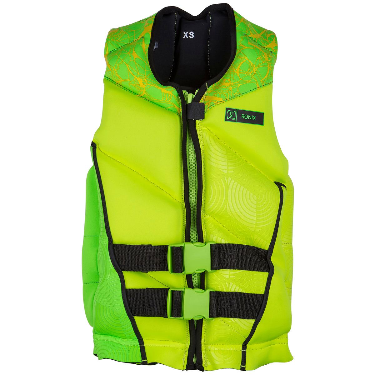 Ronix Driver's Ed Capella 2.0 CGA Wakeboard Vest - Boys' 2018 Lime/Yellow