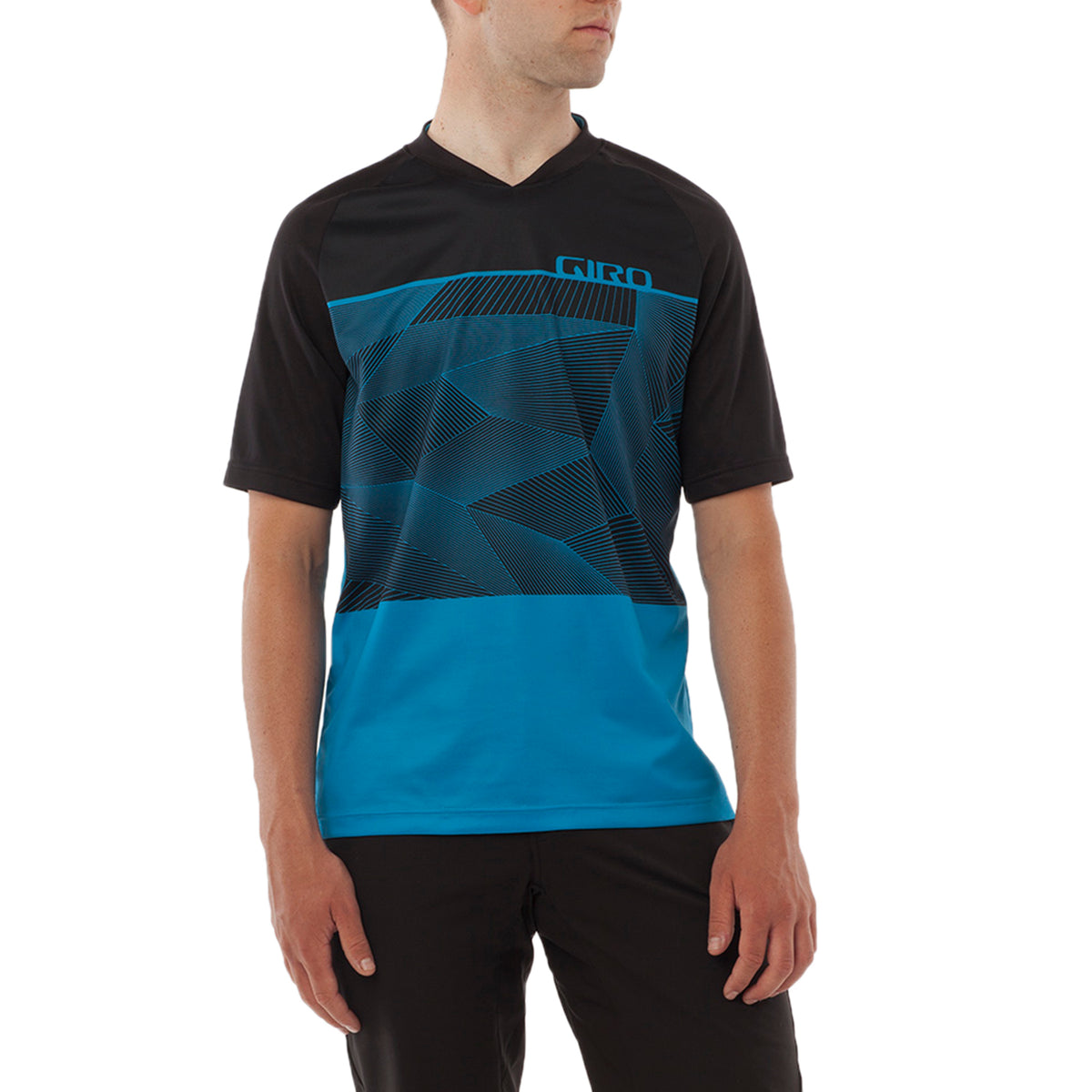 Giro Roust  Bike Jersey Blue Jewel Geo