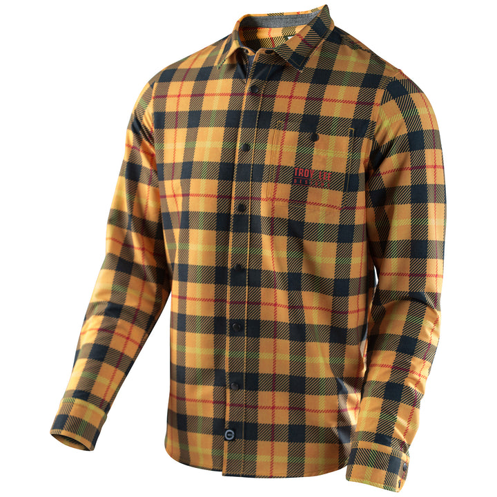 Troy Lee Designs Grind Flannel Jersey Plaid Yellow