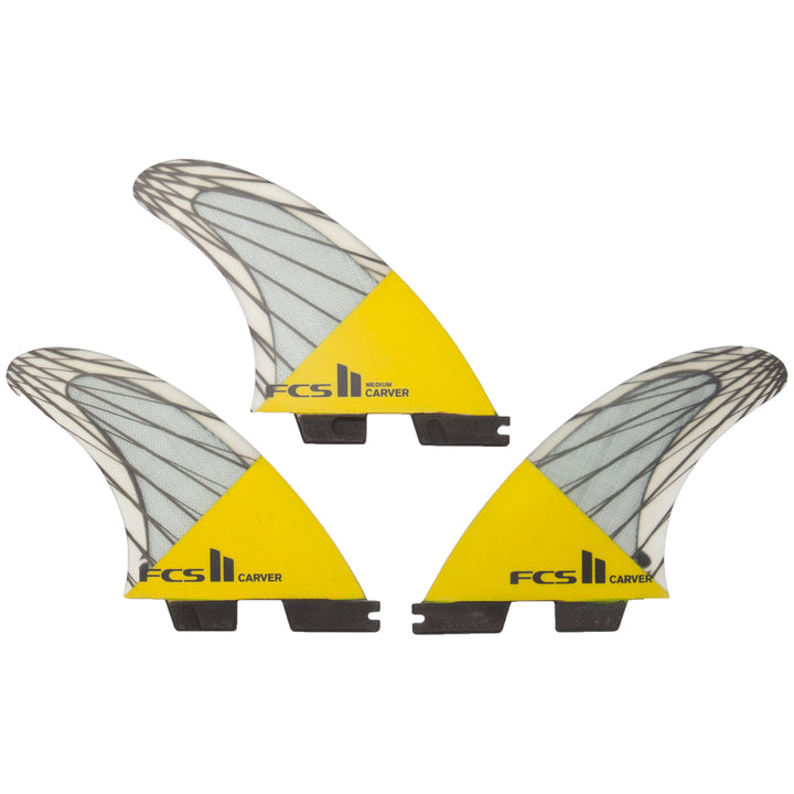 FCS II Carver PC Carbon Medium Tri Fin Set