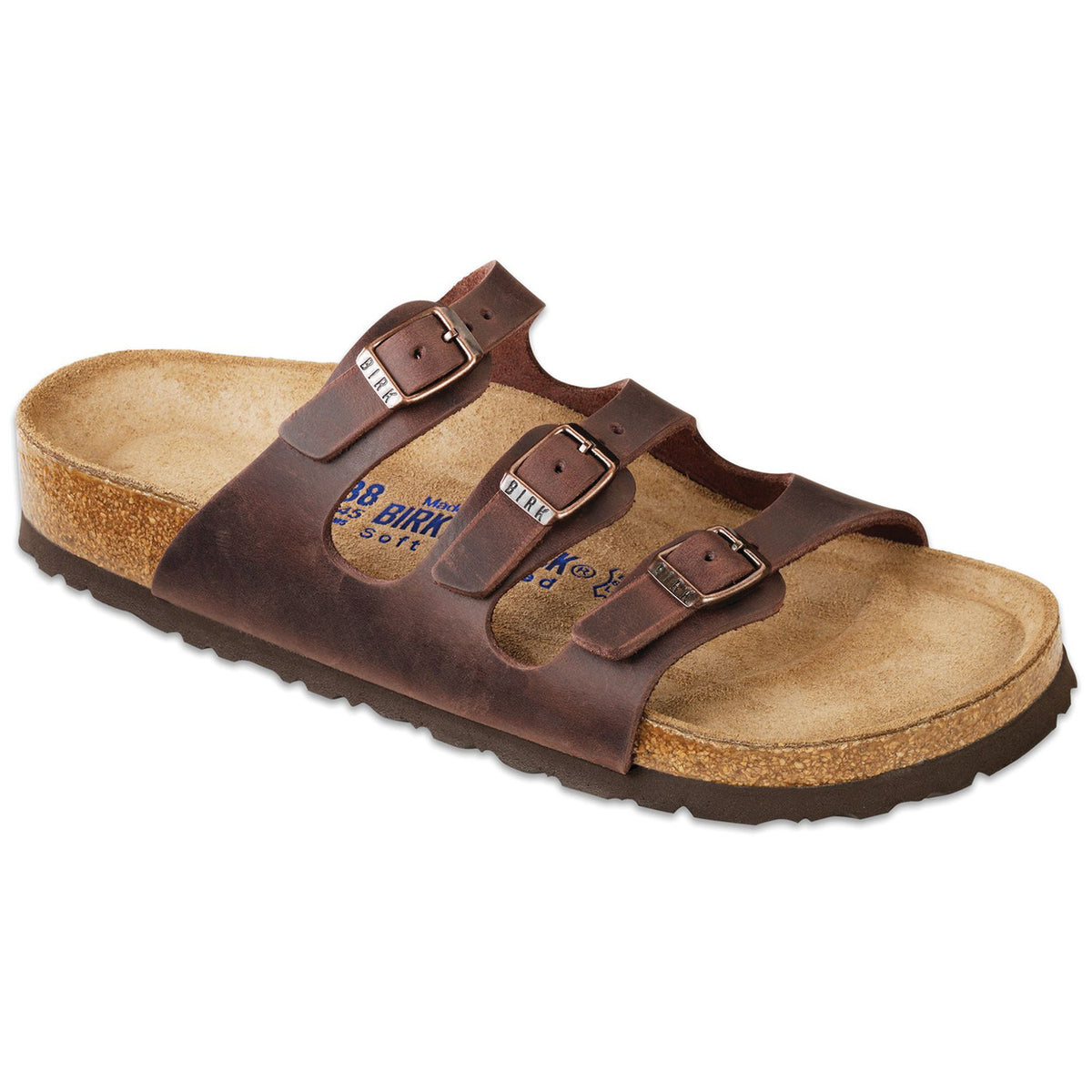 Birkenstock Florida Oiled Leather Soft Footbed Sandals - Women's Habana