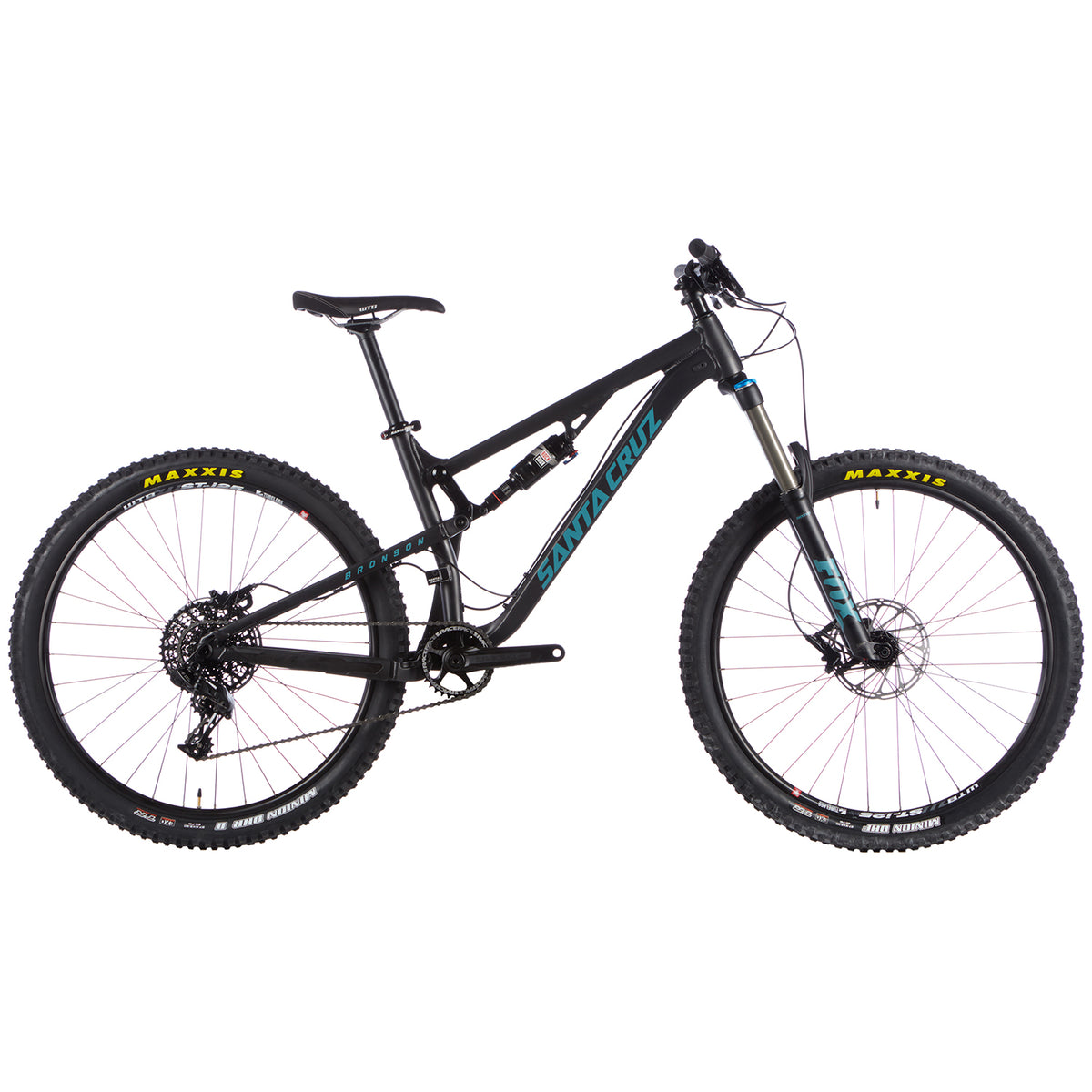 Santa Cruz Bicycles Bronson 2.0 A R1x Complete Mountain Bike 2017 Matte Carbon & Slate Blue