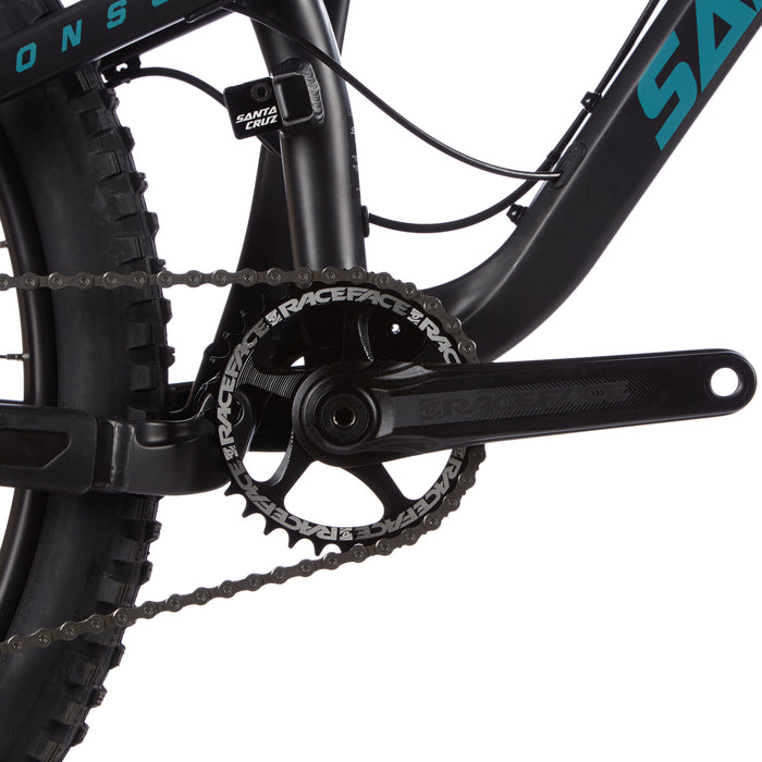 Santa Cruz Bicycles Bronson 2.0 A R1x Complete Mountain Bike 2017 Matte Carbon & Slate Blue