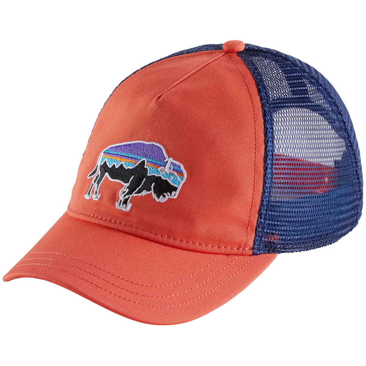 Patagonia Fitz Roy Bison Layback Trucker Hat - Women's Carve Coral