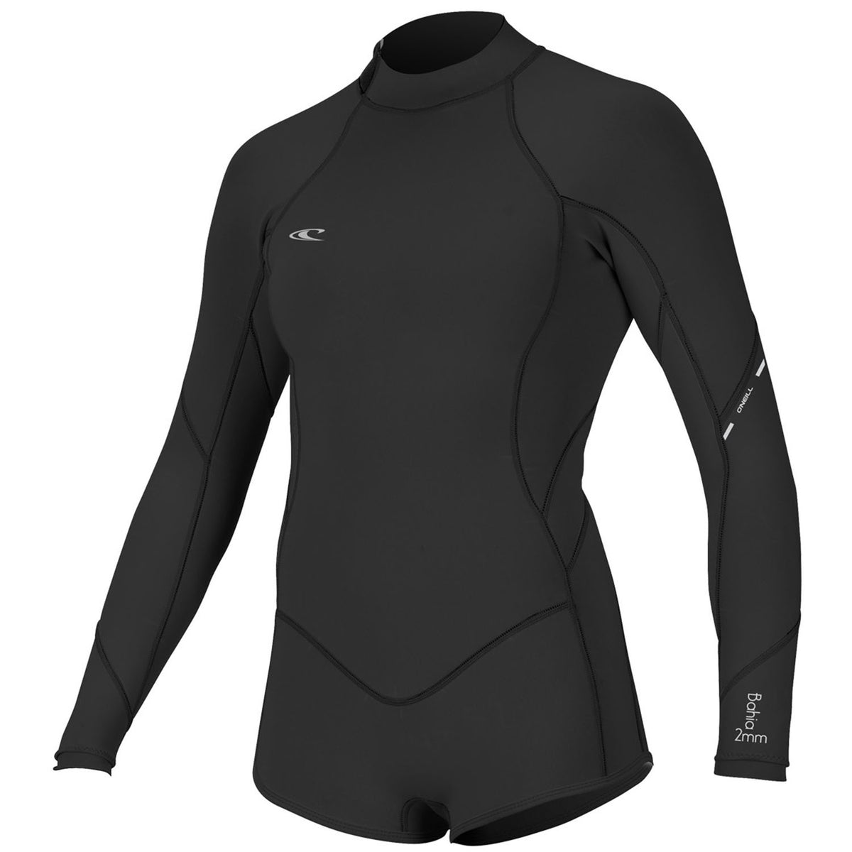 O'Neill Bahia 2/1mm Long Sleeve Short Spring Wetsuit - Women's Black/Black/Black