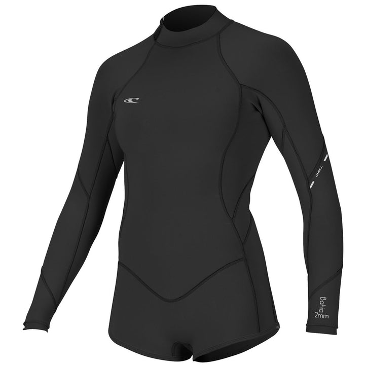 O'Neill Bahia 2/1mm Long Sleeve Short Spring Wetsuit - Women's Black/Black/Black