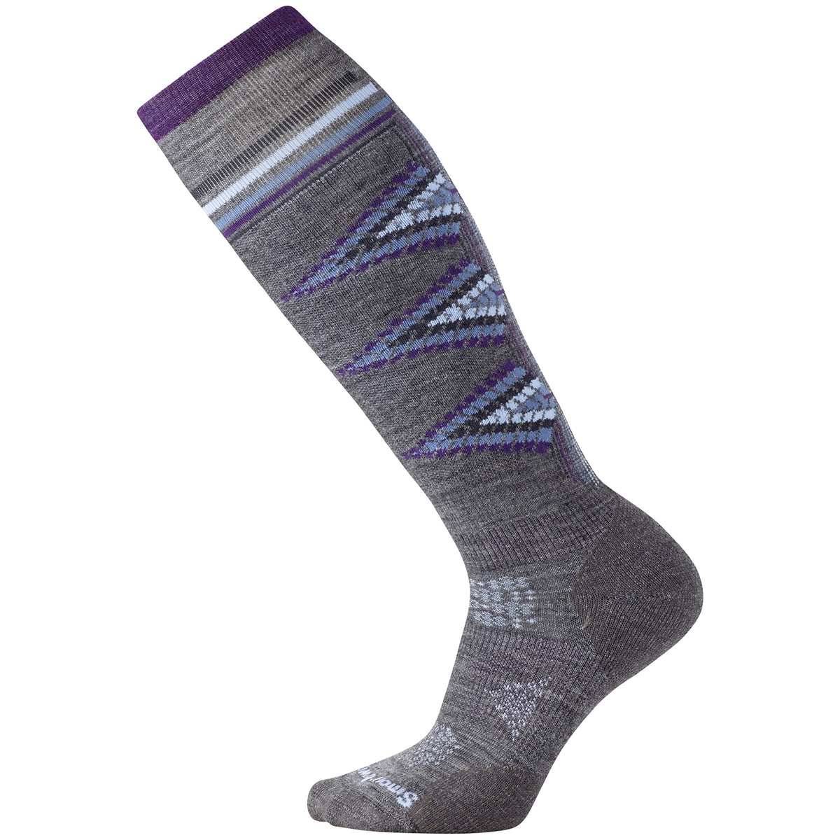 Smartwool PhD Ski Light Pattern Socks - Women's Medium Gray