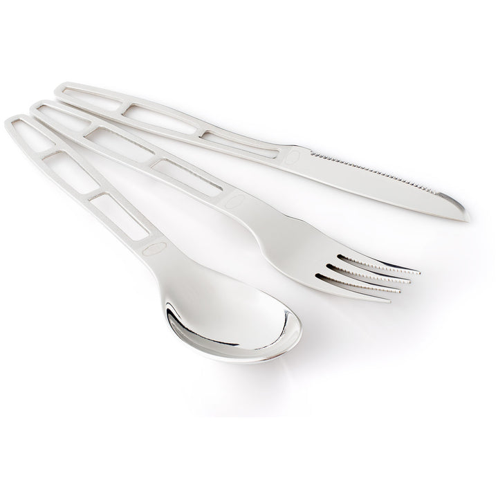 GSI Outdoors Glacier Stainless 3-Piece Cutlery Set Stainless Steel
