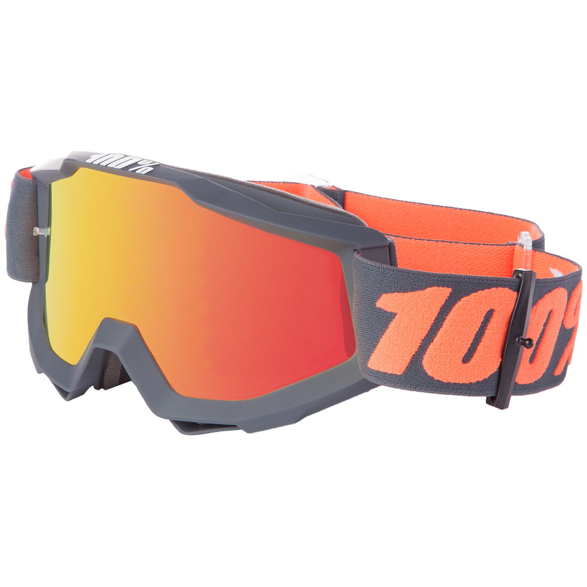 100% Accuri Goggles Matte Gunmetal/Mirror Red