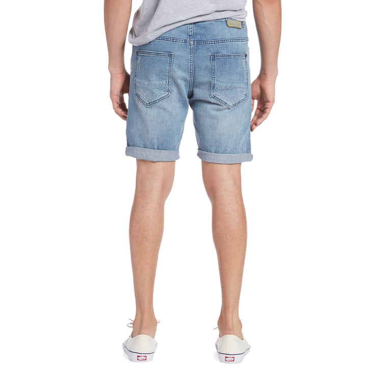 Globe Select Ripped Denim Shorts Blue Ripped