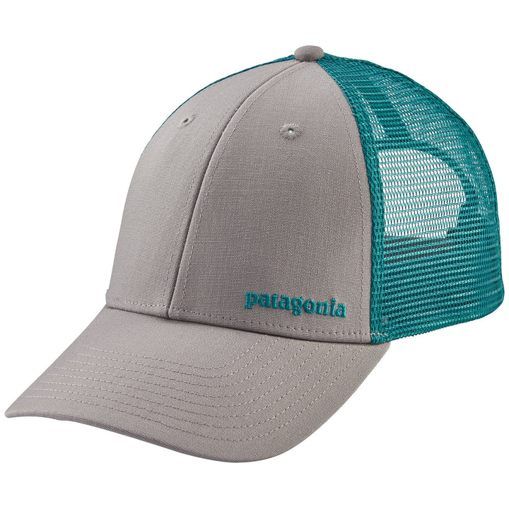 Patagonia Small Text Logo LoPro Trucker Hat Drifter Grey