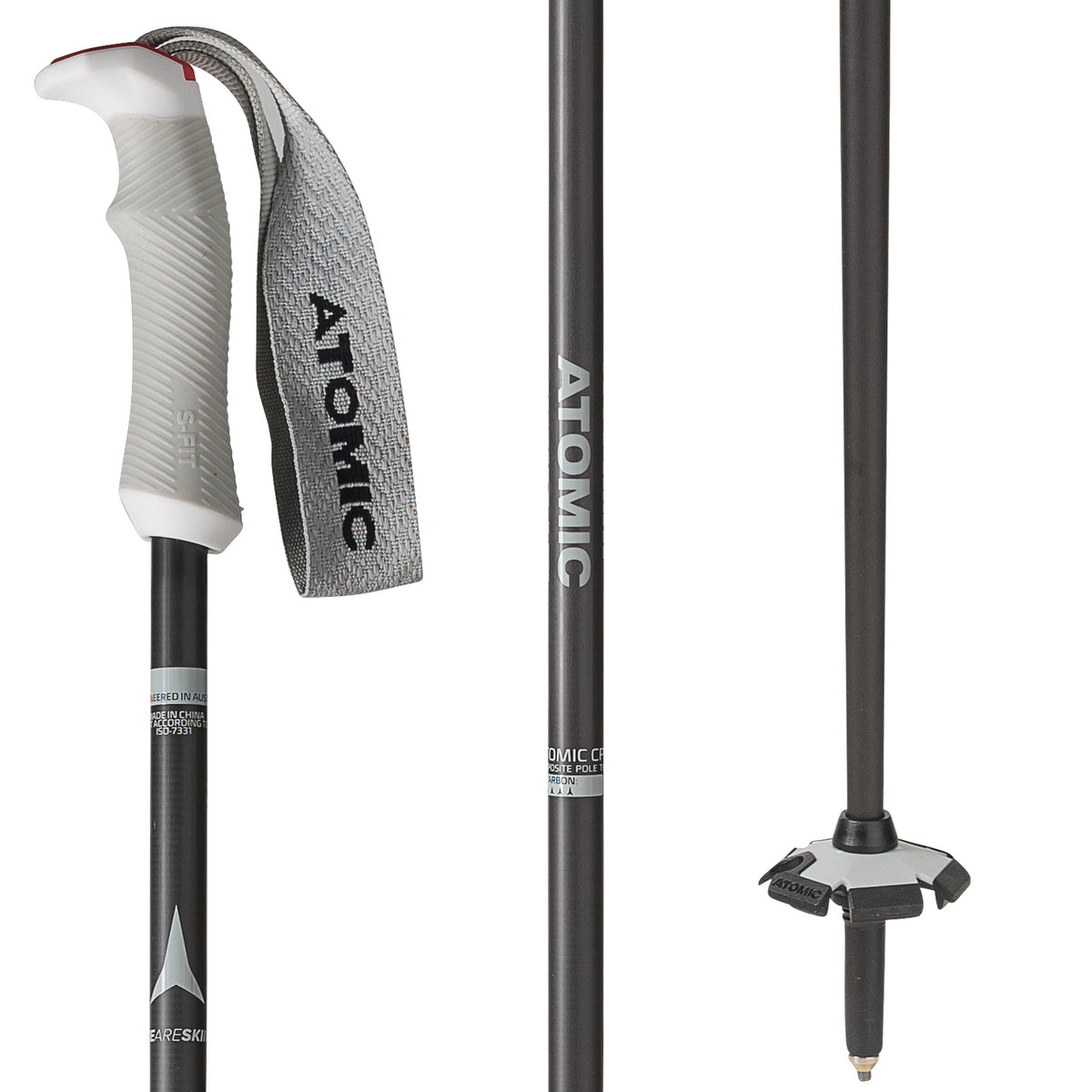 Atomic AMT Carbon SQS W Ski Poles - Women's 2020 Black/Grey