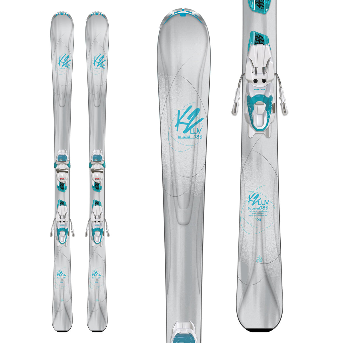 K2 BeLUVed 78 Ti Skis + ER3 10 Bindings - Women's 2018