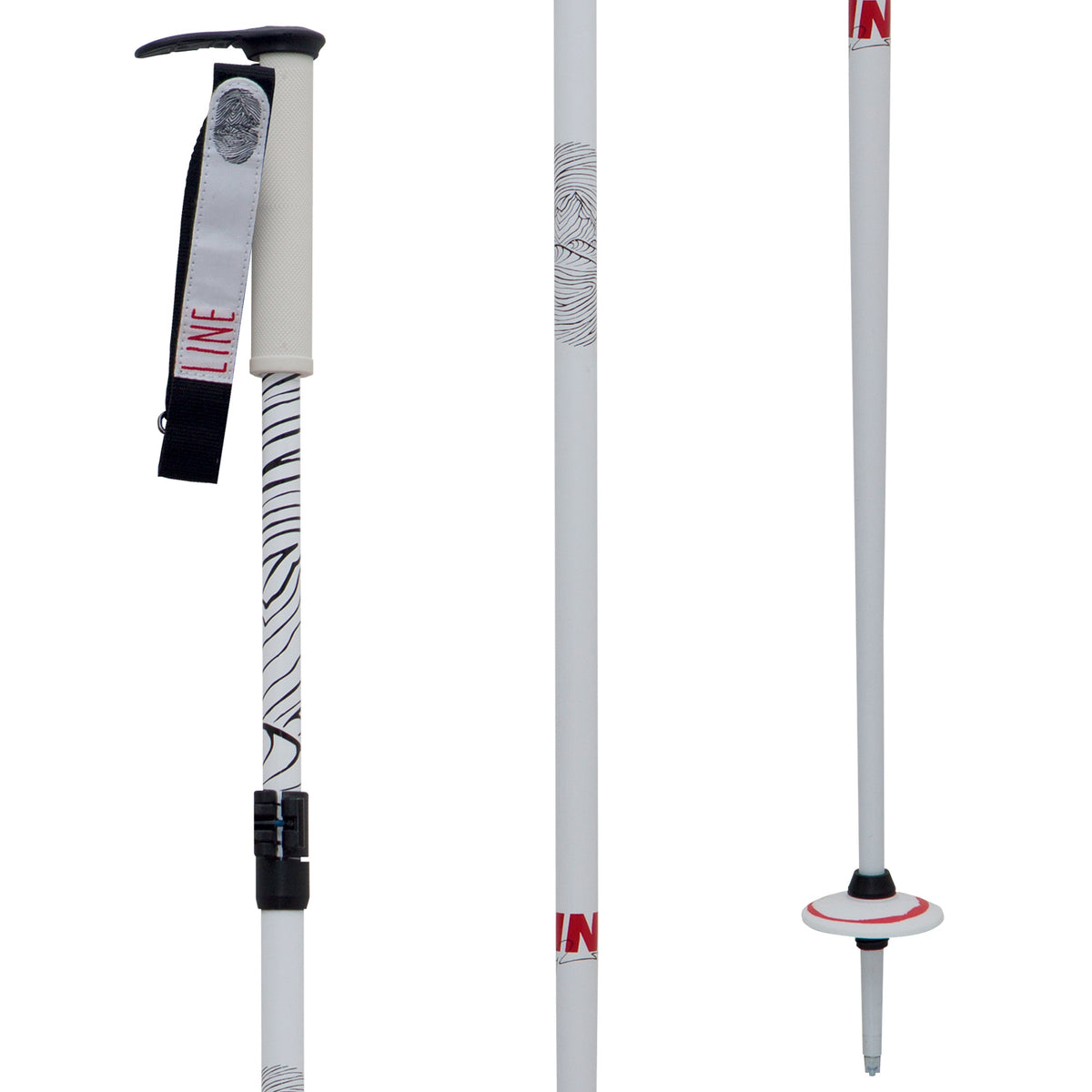 Line Skis Pollard's Paintbrush Ski Poles 2018 White