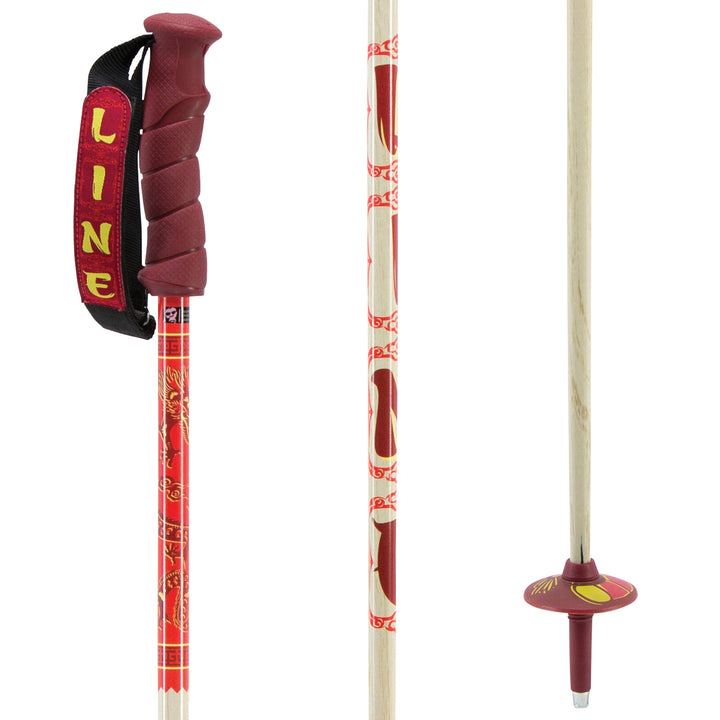 Line Skis Chopstick Ski Poles 2018 Red