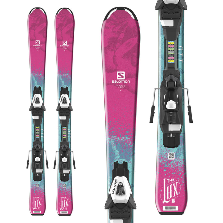 Salomon QST Lux Jr XS Skis + C5 Bindings - Little Girls' 2018