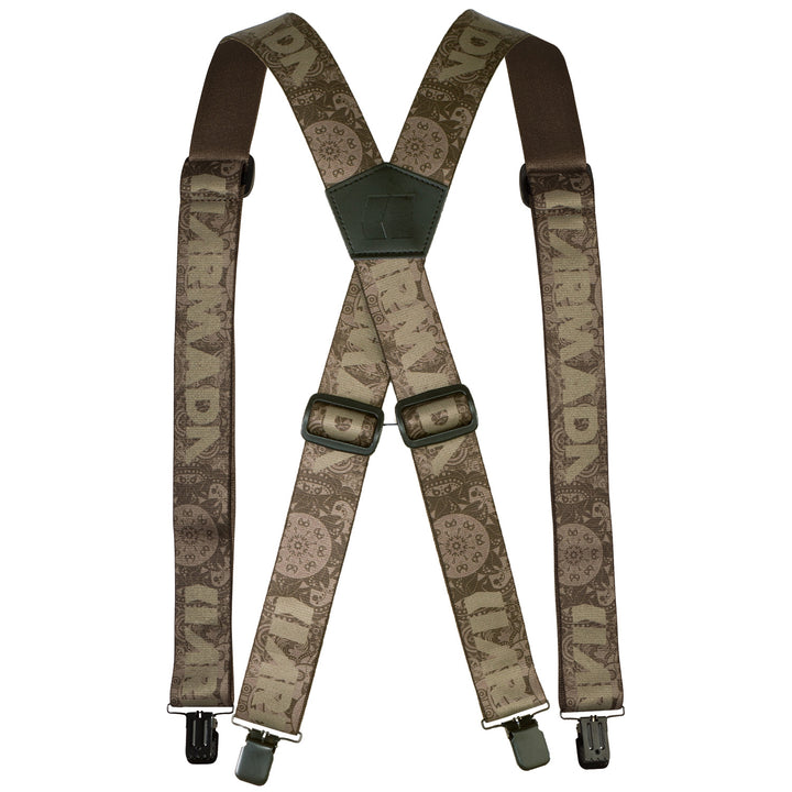 Armada Guardsman Suspenders Burnt Olive Mandala