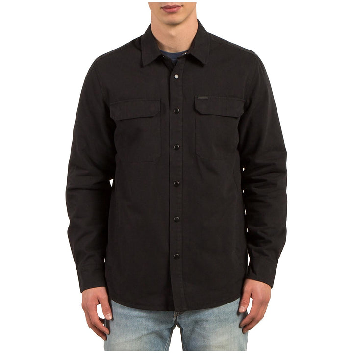 Volcom Larkin Jacket Black Front View