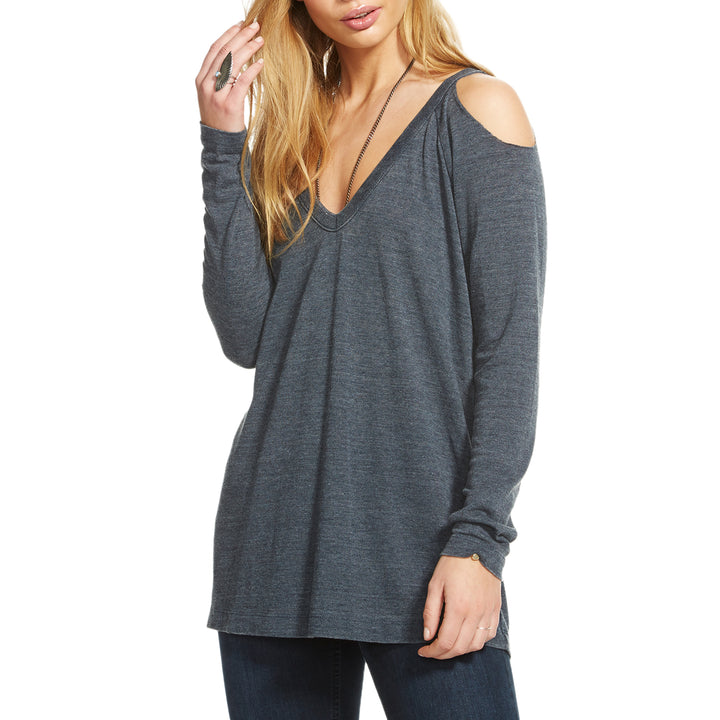 Chaser Triblend Cold Shoulder Tee - Women's Canopy