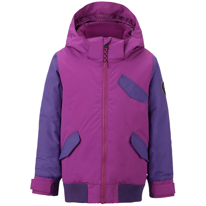 Burton Minishred Twist Bomber Jacket - Girls' Grapeseed/Petunia