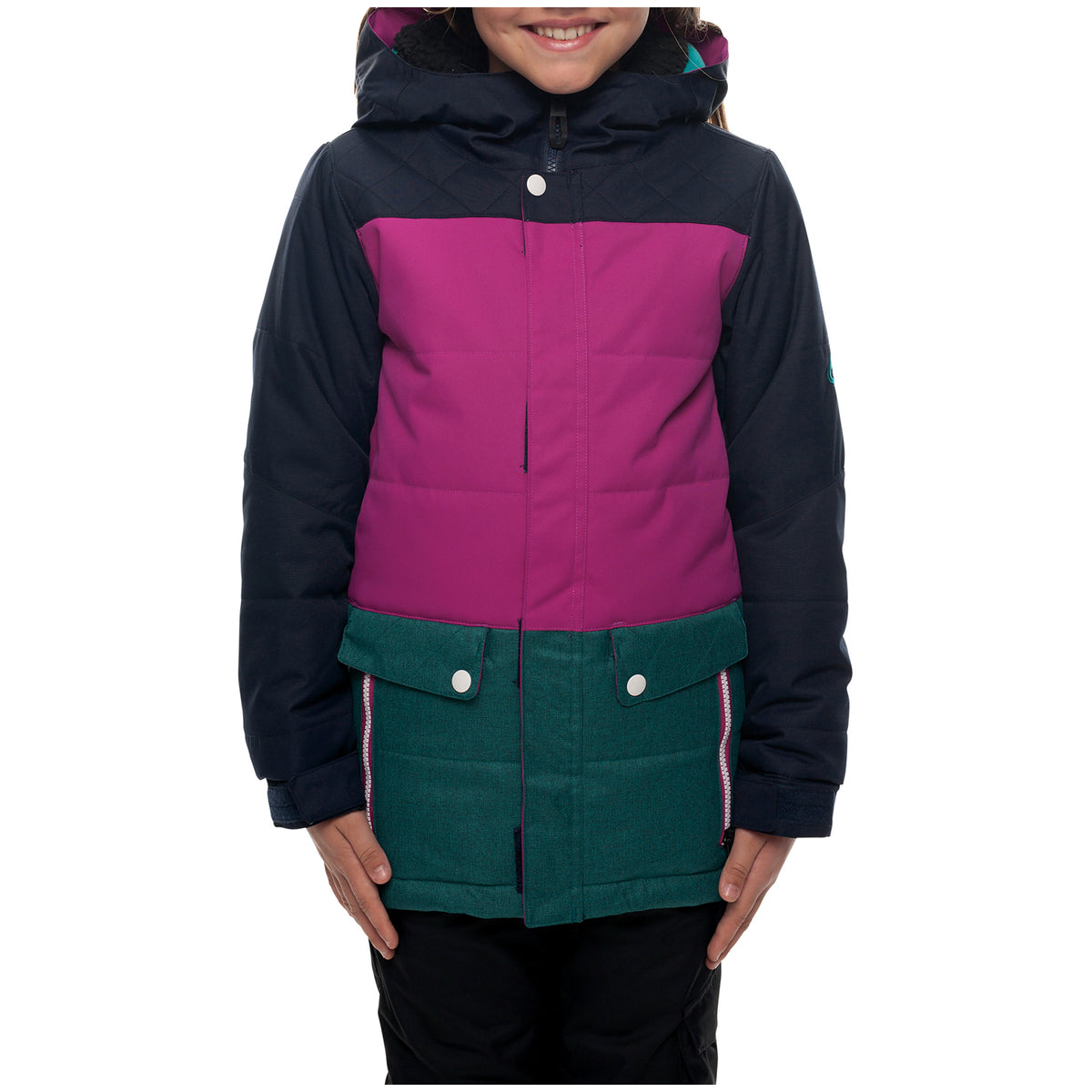 686 Lily Insulated Jacket - Girls' Navy Color Block