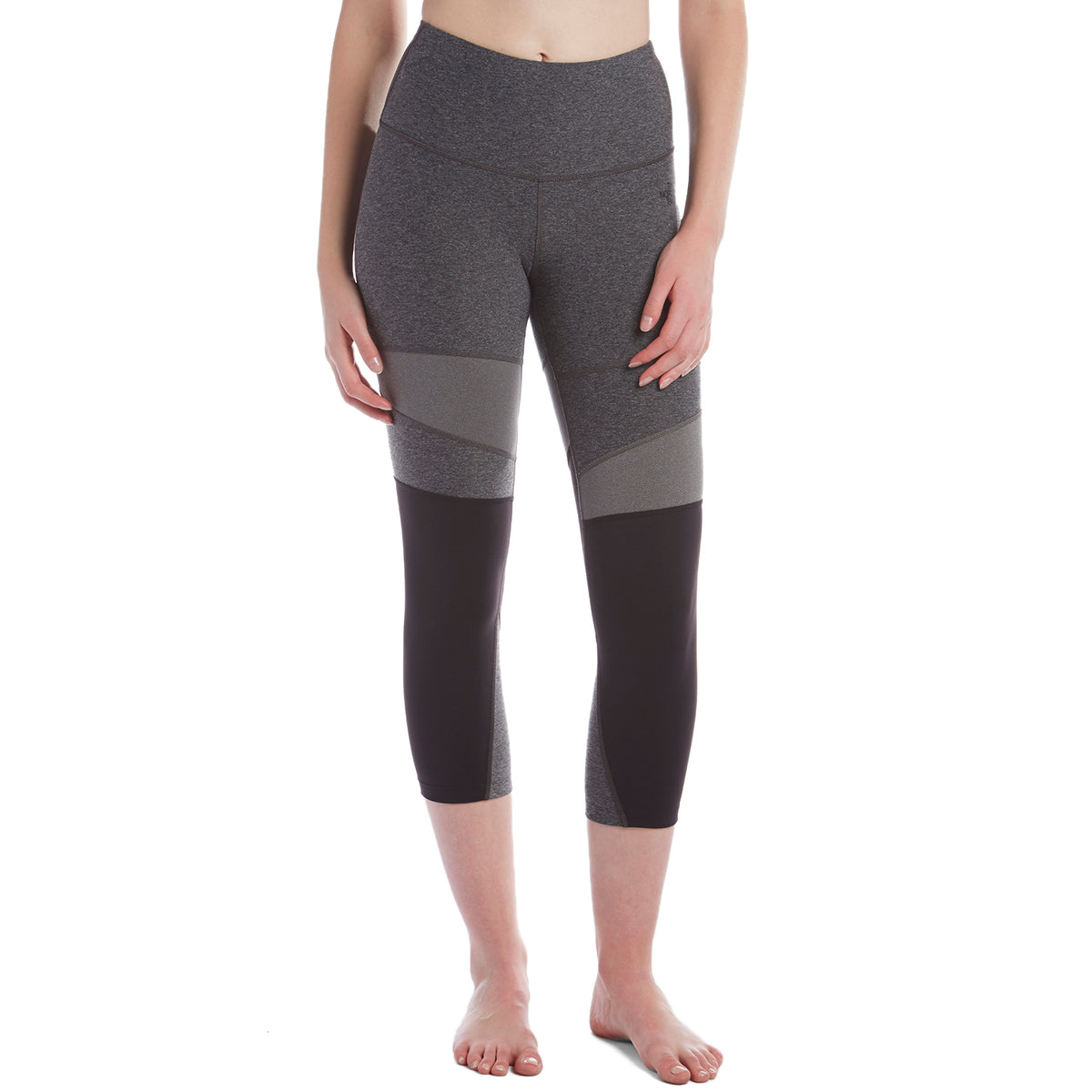 The North Face Motivation Tights - Women's TNF Dark Grey Heather/TNF Black Front View