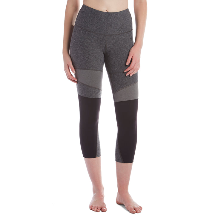 The North Face Motivation Tights - Women's TNF Dark Grey Heather/TNF Black Front View