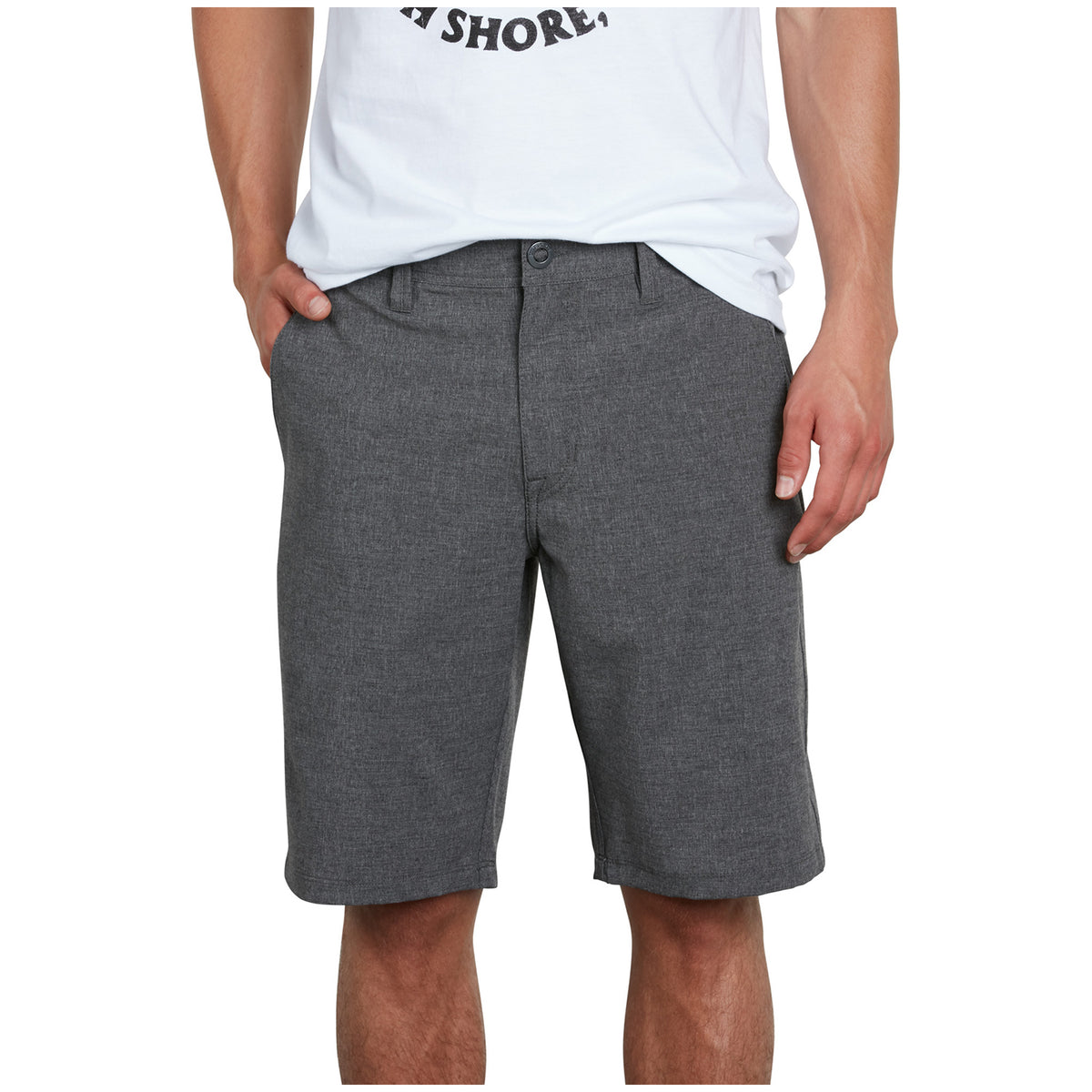 Volcom Frickin SNT Static Hybrid Shorts Charcoal Heather