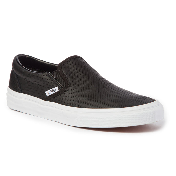 Vans Perf Leather Slip-On Shoes - Women's Black