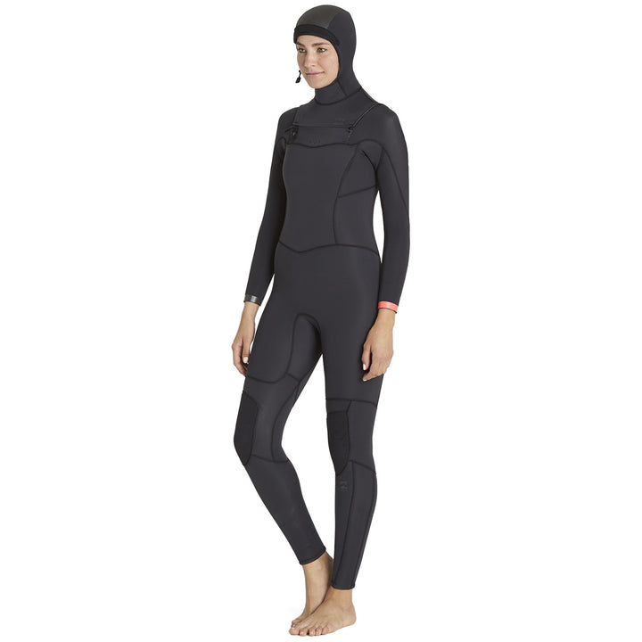 Billabong 5/4 Synergy Chest Zip Hooded Wetsuit - Women's Black Sands