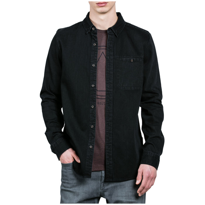 Volcom Crowley Long-Sleeve Denim Shirt Black