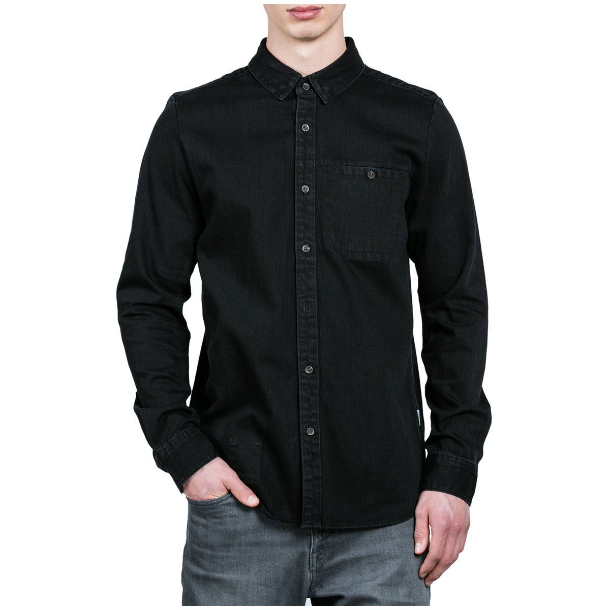 Volcom Crowley Long-Sleeve Denim Shirt Black