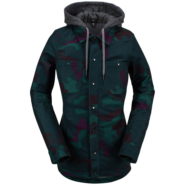 Volcom Circle Flannel Jacket - Women's Dark Camo