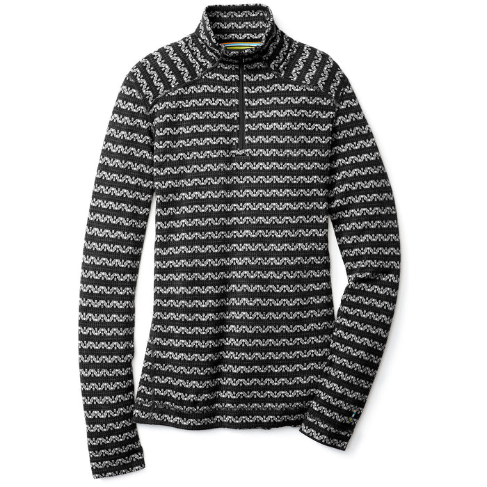 Smartwool Merino 250 Baselayer Pattern 1/4 Zip Top - Women's Black/Charcoal