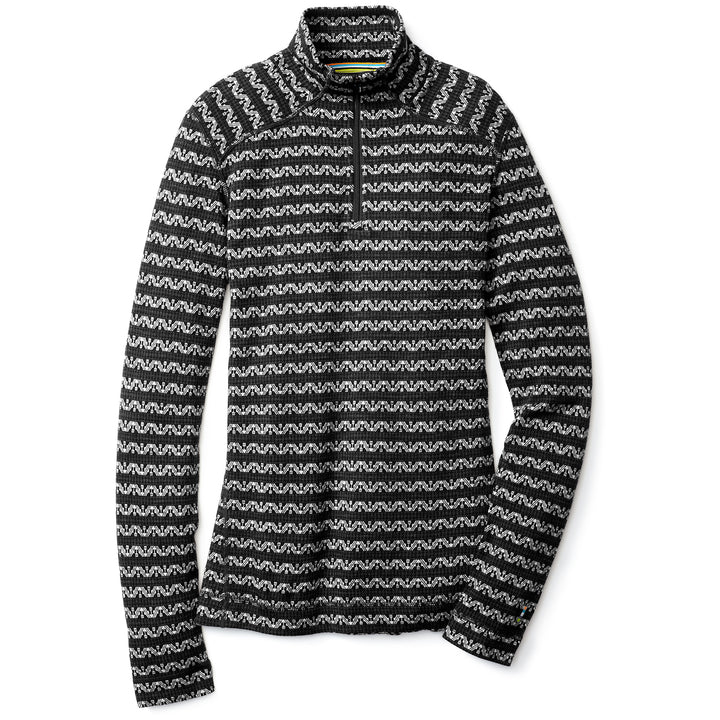 Smartwool Merino 250 Baselayer Pattern 1/4 Zip Top - Women's Black/Charcoal