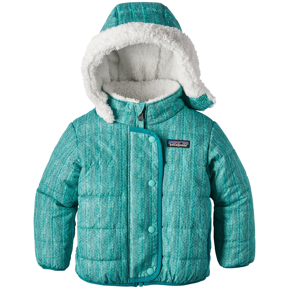 Patagonia Reversible Dream Song Hoodie - Toddler Girls' Downstream Dobby: Strait Blue