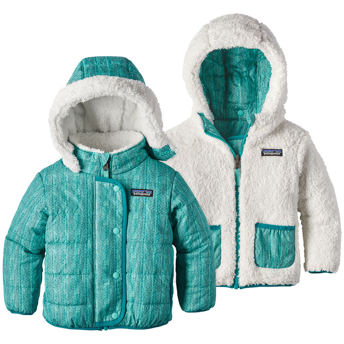 Patagonia Reversible Dream Song Hoodie - Toddler Girls' Downstream Dobby: Strait Blue