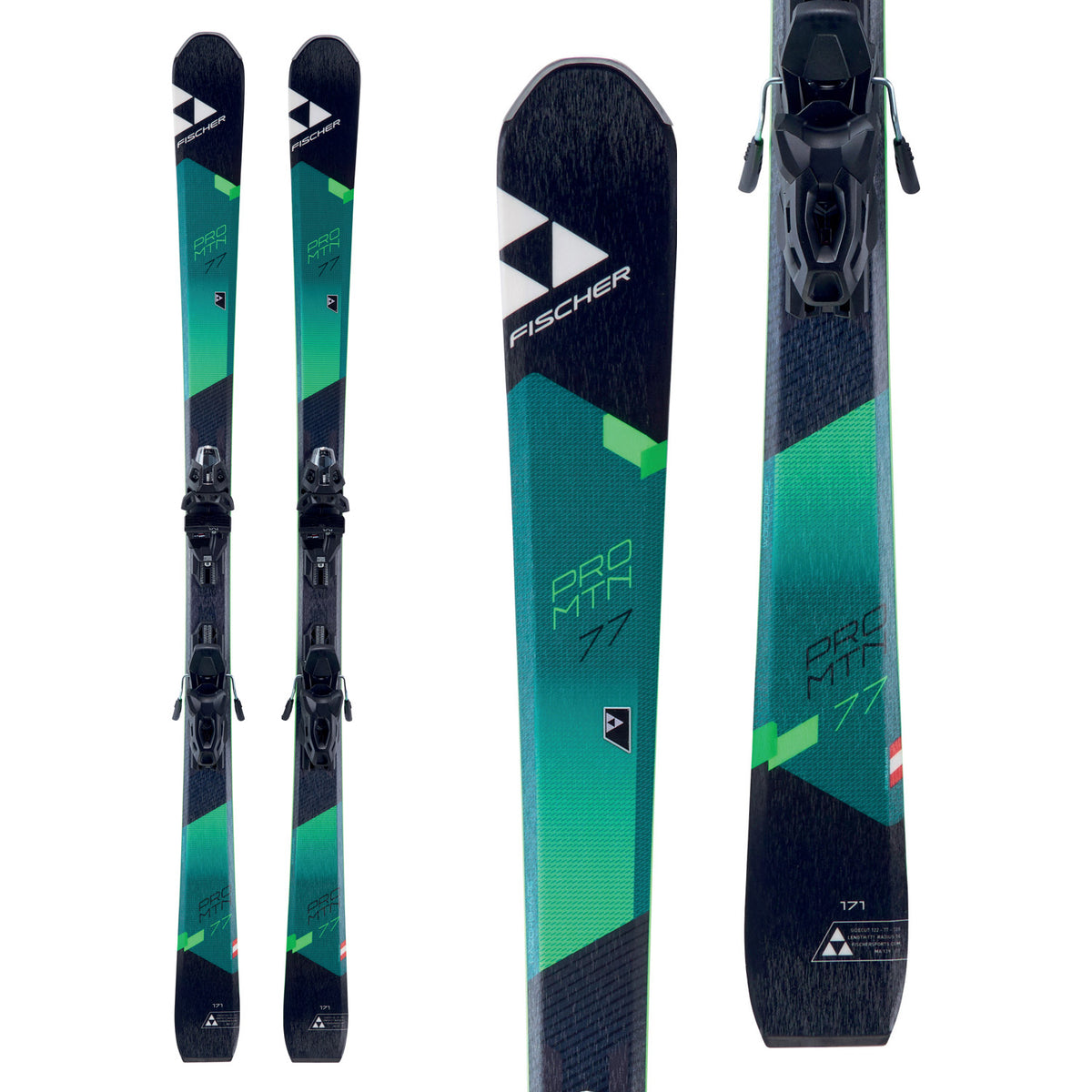 Fischer Pro MTN 77 Skis + MBS 10 Powerrail Bindings 2018